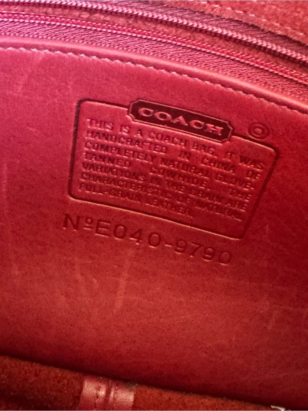 Coach 9790 Vintage Red City Leather Shoulder/Crossbody Bag - Picture 13 of 14